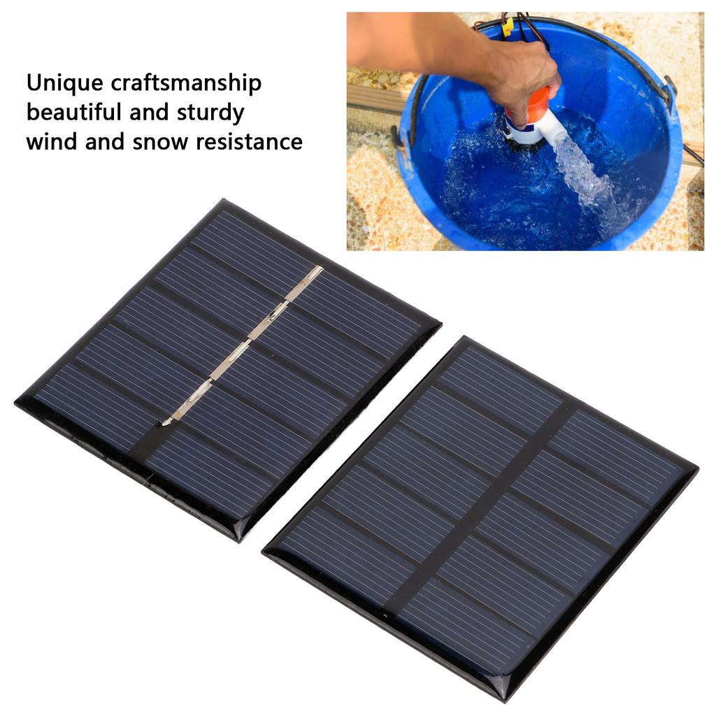 2 Stück Solarpanel 0,5W 2,5V DIY Tragbares Polysilizium-Solarpanel-Ladegerät für elektrische Kleingeräte