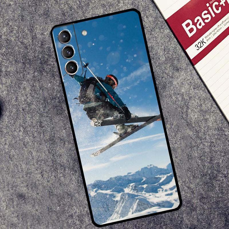 Ski Neige Snowboard Case For Samsung Galaxy S25 S26 Ultra S20 S21 S22 S23 S10 Plus S25 FE S24 Ultra Cover Coque