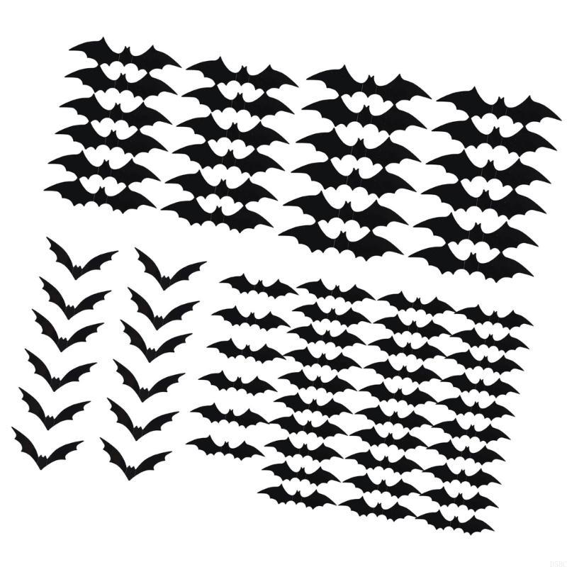 Flying Bat Decals Adhesive PVC Stickers Halloween Decorations for Wall Window
