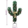 VidaXL Cactus de Noël avec support et LED Vert 180 cm PVC 344656