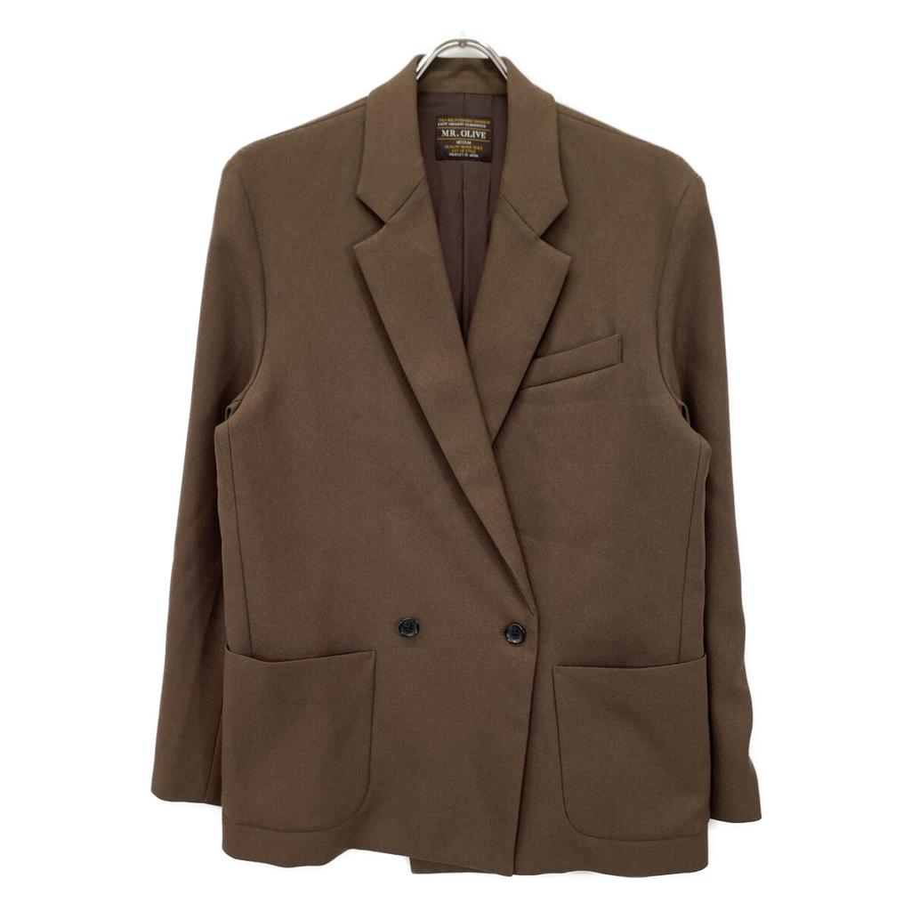 MR.OLIVE M-19313 RETORO POLYESTER TWILL 2B DOUBLE BREASTED JACKET Jacket M BrownUsed