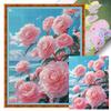 Vollstickerei Seidengarn 11CT Bedruckte Blume Kreuzstich-Set Heimkunst Dekoration