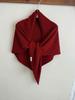 Women's 100% Wool Knit Triangular Scarf - Large Shawl for Autumn/Winter, Warm Outerwear, Neck Protector