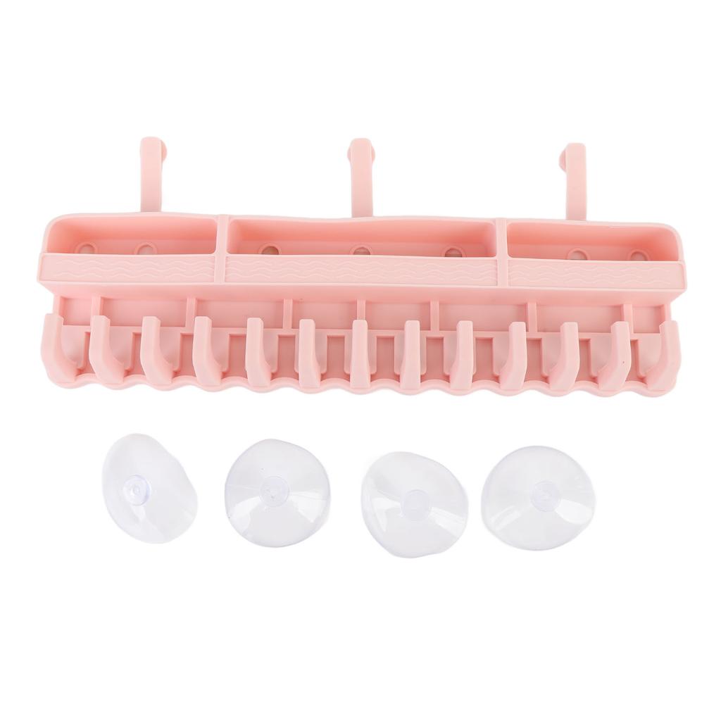 Hair Extension Holder for Styling Silicone Hanging Wig Stand 13 Hooks Suction Cup Wall Mounted Braid