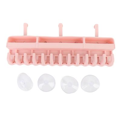 Hair Extension Holder for Styling Silicone Hanging Wig Stand 13 Hooks Suction Cup Wall Mounted Braid