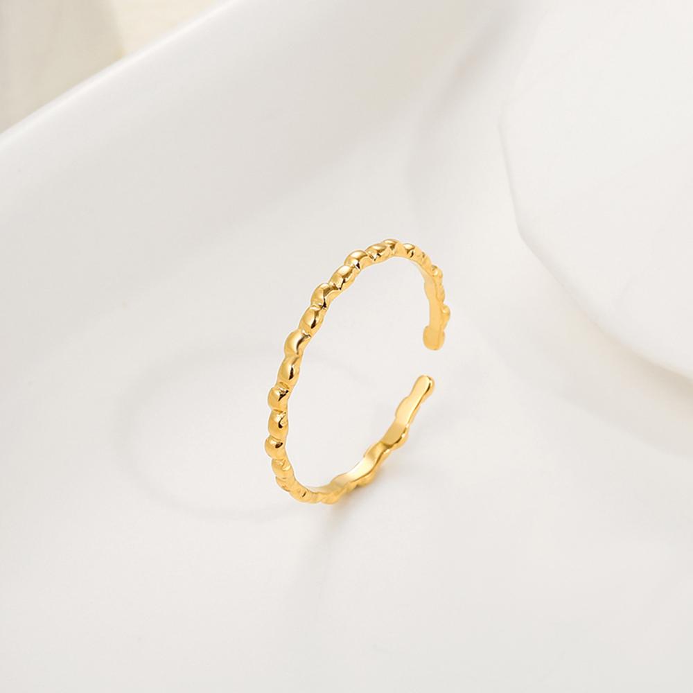 WILD & FREE Minimalist Stainless Steel Thin Adjustable Rings for Women Classic Simple Trendy Accessories Jewelry