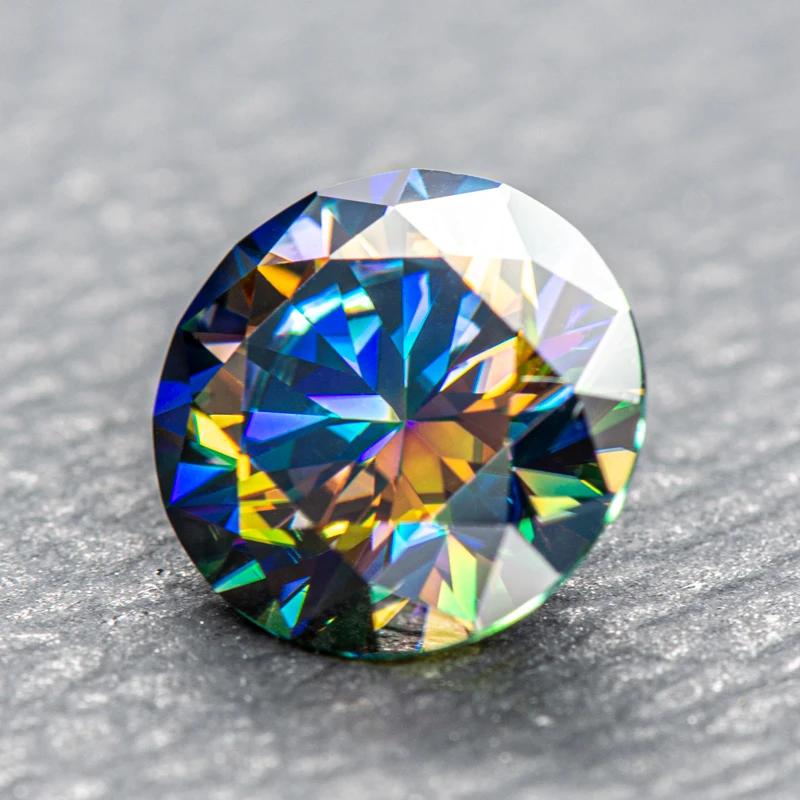 Růžový kulatý moissanitový diamant pěstovaný v laboratoři pro výrobu šperků DIY Materiály s tovární cenou