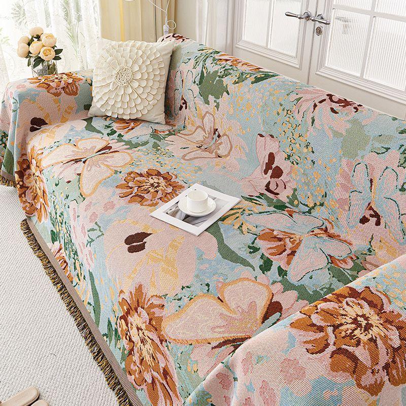 Slipcover American Country Style Sofa Cover All Season Universal Chenille Anti Cat Scratch Blanket