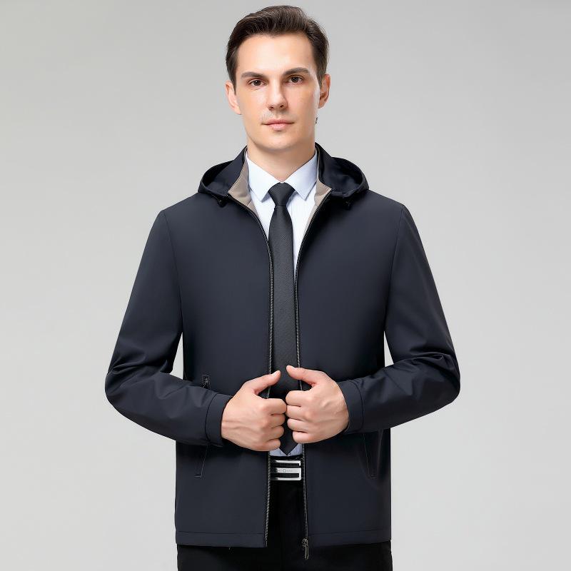 2025 Men's Fashion Hooded Jacket: Stylish and Casual Outerwear for Middle-Aged and Young Adults