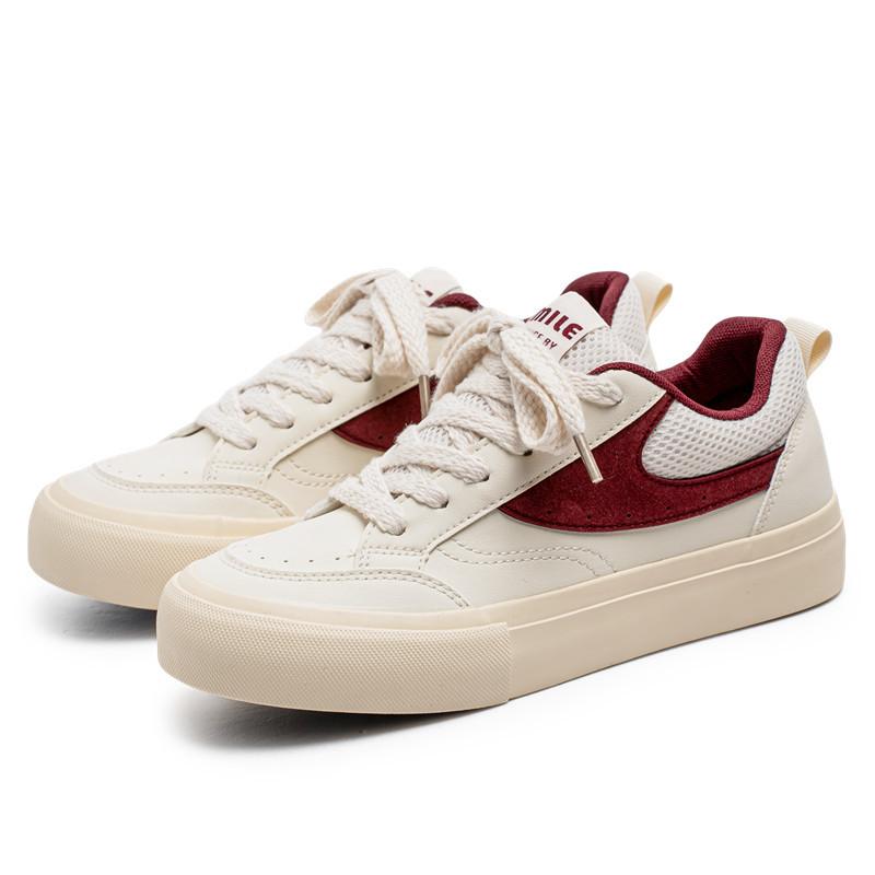 

Men s shoes 2025 new spring breathable trend versatile mesh sports and leisure students platform white breadboard shoes 44