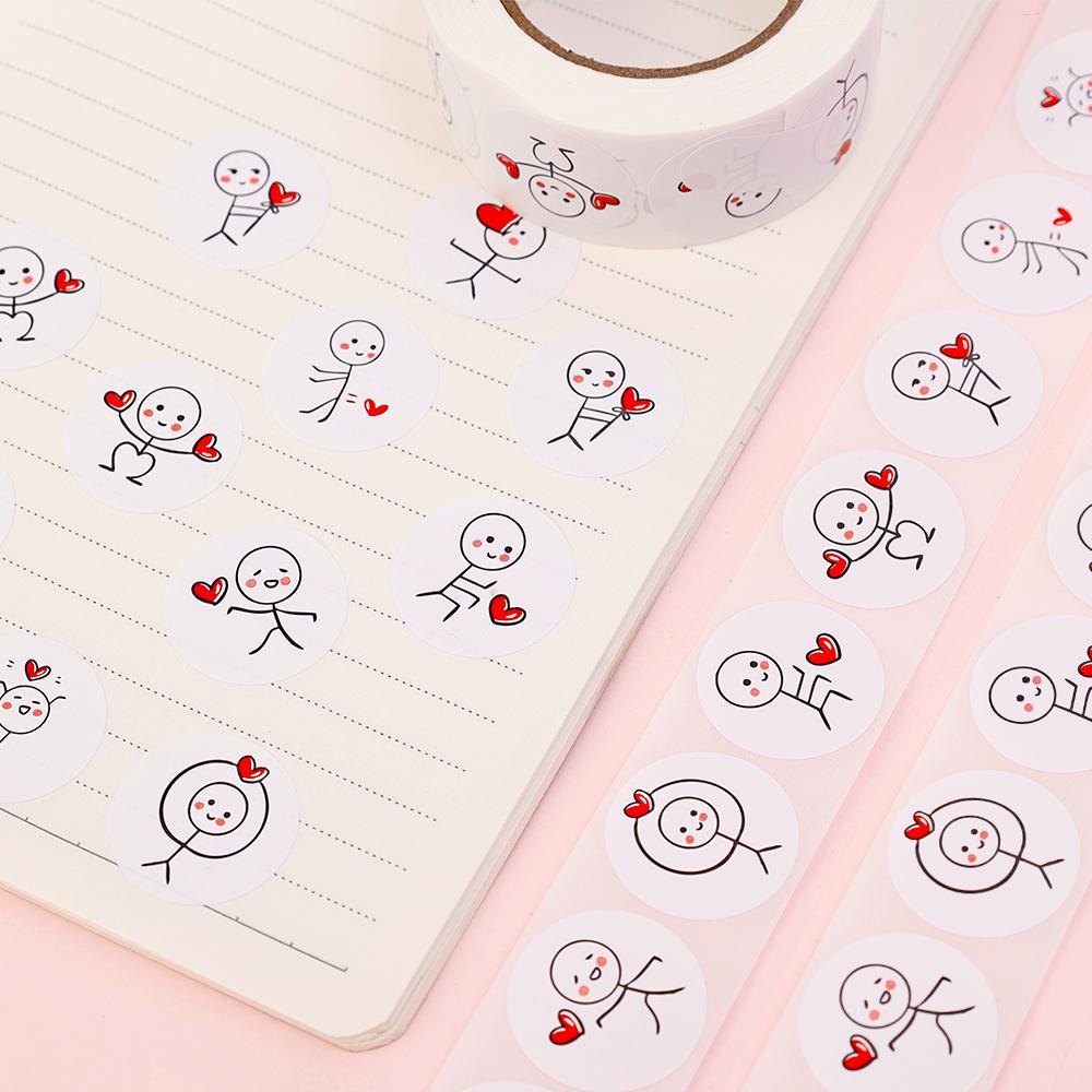 500Pcs Cartoon Matchmaker Sticker Valentine Day Stickers Love Labels Holiday Gift Envelope Sealing Packaging Paster Decoration
