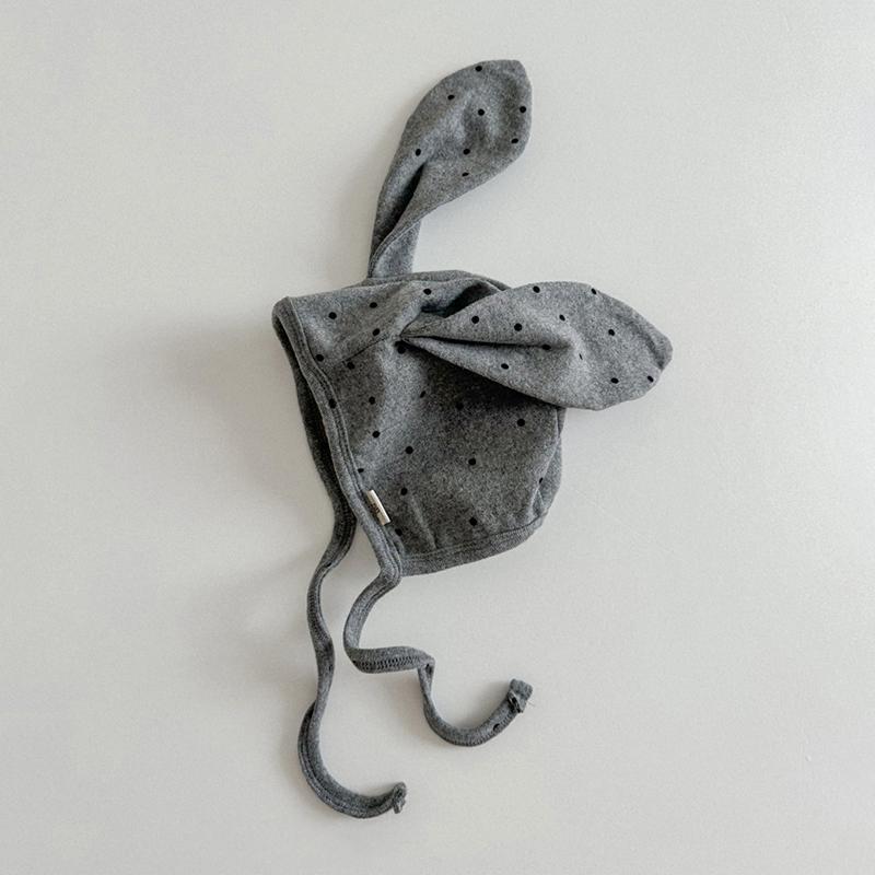 

Cute Rabbit Ear Protection Hat Newborn Fetal Hat 0-20M Baby Dot Print Cotton Bonnet Spring Autumn Warm Kid Earmuffs Cap