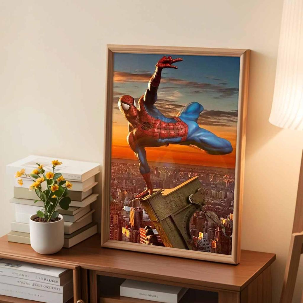 Full Round Diamond Painting Handsome Spider-Man Art Rhinestone Picture Mosaic DIY 5D Cross Stitch Embroidery Home Decoration