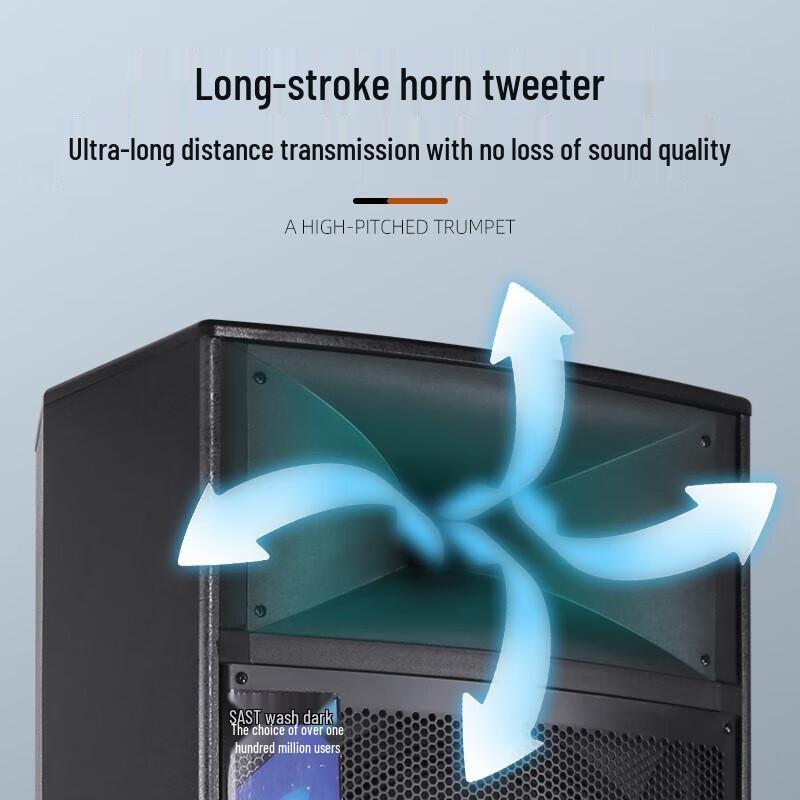 SAST ST-1507 Dual 15-inch Outdoor Trolley Speaker with Dual Microphones