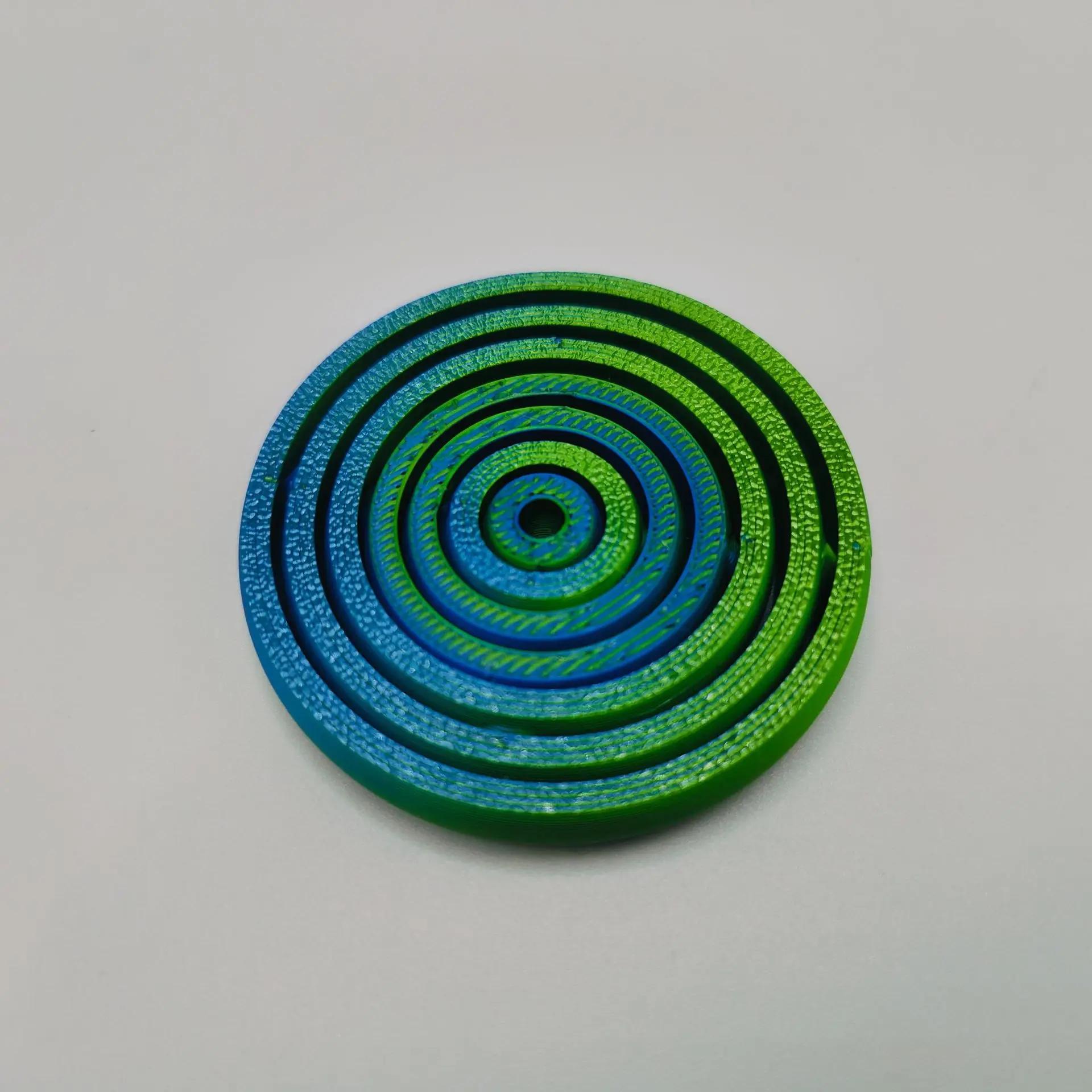 

3D Printed 7-Ring Fidget Spinner Gravity Rotating Fingertip Gyroscope Anxiety Relief Decompression Toy For Adults Kids Gifts