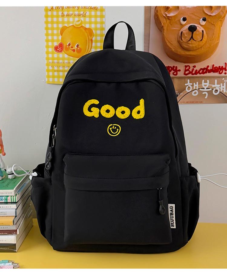 Schoolbag milk huhu gentle naked pink letter embroidered backpack fresh and sweet wind student party trip cute little backpack