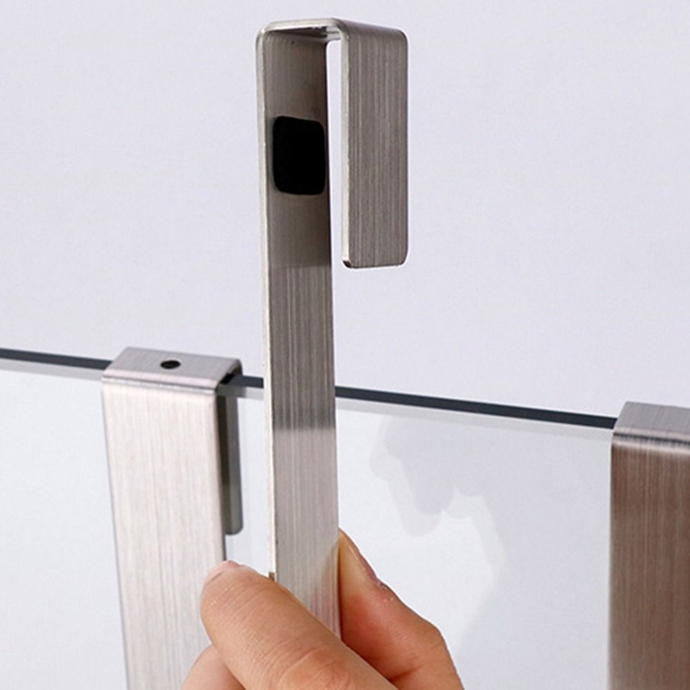 Punch Free Stainless Steel Double Side Hooks Drilling Free Bathrobe Hanger Household