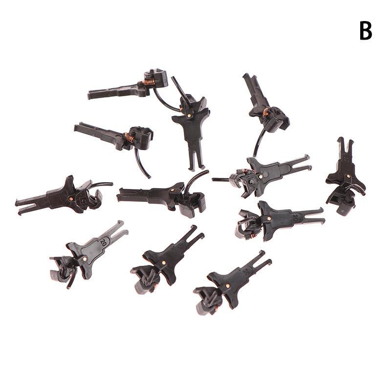 12 Pcs 1:87 Ho Scale Black Railway Train Plastic Coupler Suitable European Train DIY Model Making 2 Sizes Choice