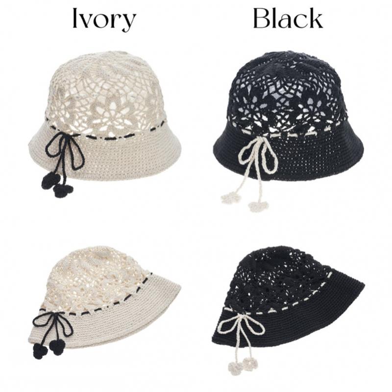 ALLINCOMPLETE Tide Crochet Hat Black