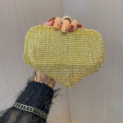 Mit Diamanten besetzte Handtasche Mit Diamanten besetzte Handtasche und Elegante Damen-Trage-Dinner-Tasche