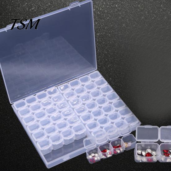 Jewelry Nail Art Storage Box 56 Grid with Lid High Quality PP Practical Case for Home Tips