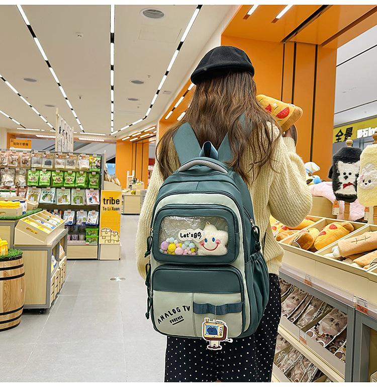 Mori Style Large-Capacity Backpack for Junior and High School Girls