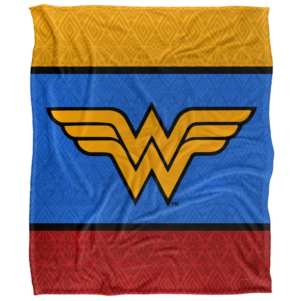 Wonder Woman Silky Tricolor Logo Supersoft Blanket