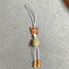 Natural Salt Source Agate Nine-Tailed Fox Mobile Phone Hanging Fashionable Versatile Peach Blossom Hand-Woven Butterfly Finished Pendant