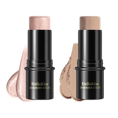 AZLESLOG Contour Stick 2 Pieces Rozświetlacz i bronzer w pisaku Rozświetlający cień do twarzy Kredka do konturowania Rozświetlacz o długim okresie trwałości, 03# Rozświetlacz + 08# Cień