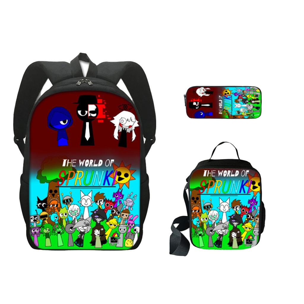 Large-capacity Backpack For Primary And Secondary School Students, Cartoon Shoulder Bag And Pencil Case For Children