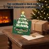 Festive Gift Cards for Relatives Friends 10 Pcs 3D Christmas Tree Greeting Cards, Holiday Postcards Decorative Bulk New Year, Winter Xmas Party