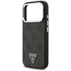Coque Guess 4G Logo Triangle MagSafe pour iPhone 17 Pro noir argent