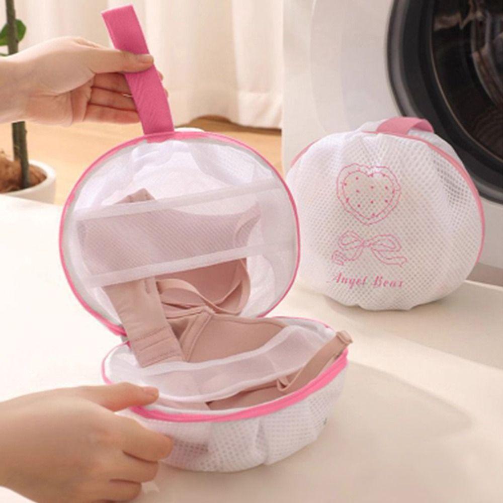 Cartoon Bra Laundry Bag Anti-Winding Breathable Bra Protective Washing Bag with Handle Anti-deformation Bra Mesh Bag