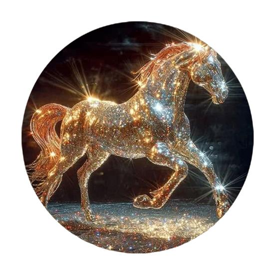 2026 Year of The Horse Fridge Magnet Acrylic Auspicious Horse Refrigerator Magnet Chinese New Year Festival Home Kitchen Door Locker Decoration