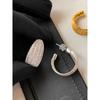 European and American C-Shaped Metal Silver Braided Brushed Earrings for Women, Niche Design, High-End Ear Studs, 2026 New Style