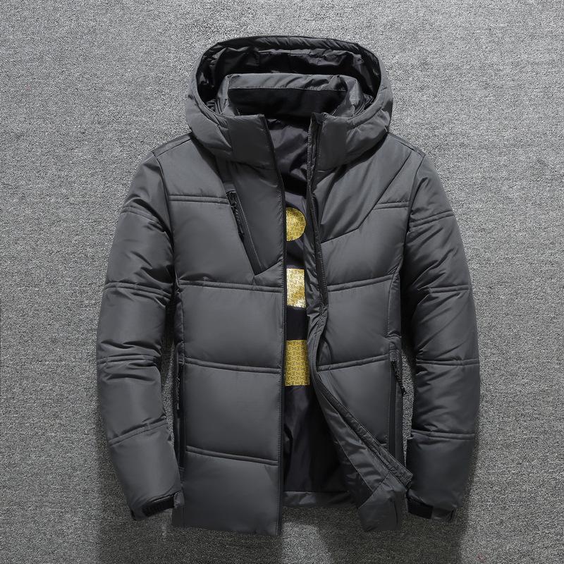 Border New Men's Slim Fit Down Jacket - 2025 Special Edition, Thickened Plus Size, Multi-Pocket, Youth Style Winter Coat