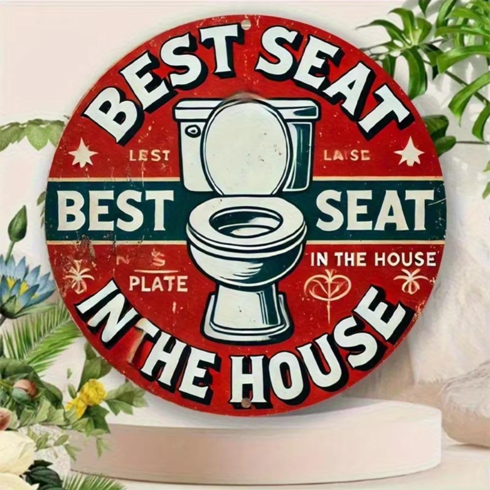 Винтажная металлическая табличка Туалет Декор стены ванной комнаты Ретро табличка для дома белый