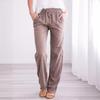 Women Cotton Linen Trousers Spring Summer Straight Baggy Pants for Lady Casual Wide Leg Pants Women