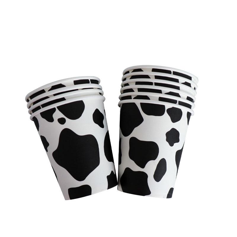 Cross-Border Spotty Cow Theme Kids' Party Supplies: Disposable Tableware, Paper Cups, and Gift Bags