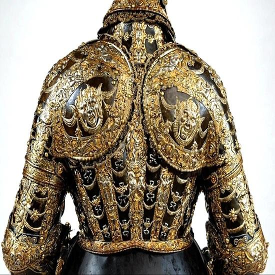 Medieval Parade Armor of Alessandro Farnese Full Body Steel Brass Armor Suit Renaissance Armor Gift