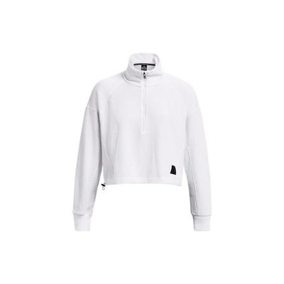Ottoman Solid 1/4 Zip Fleece Training Hoodie Women Hoodies White 1379772-100