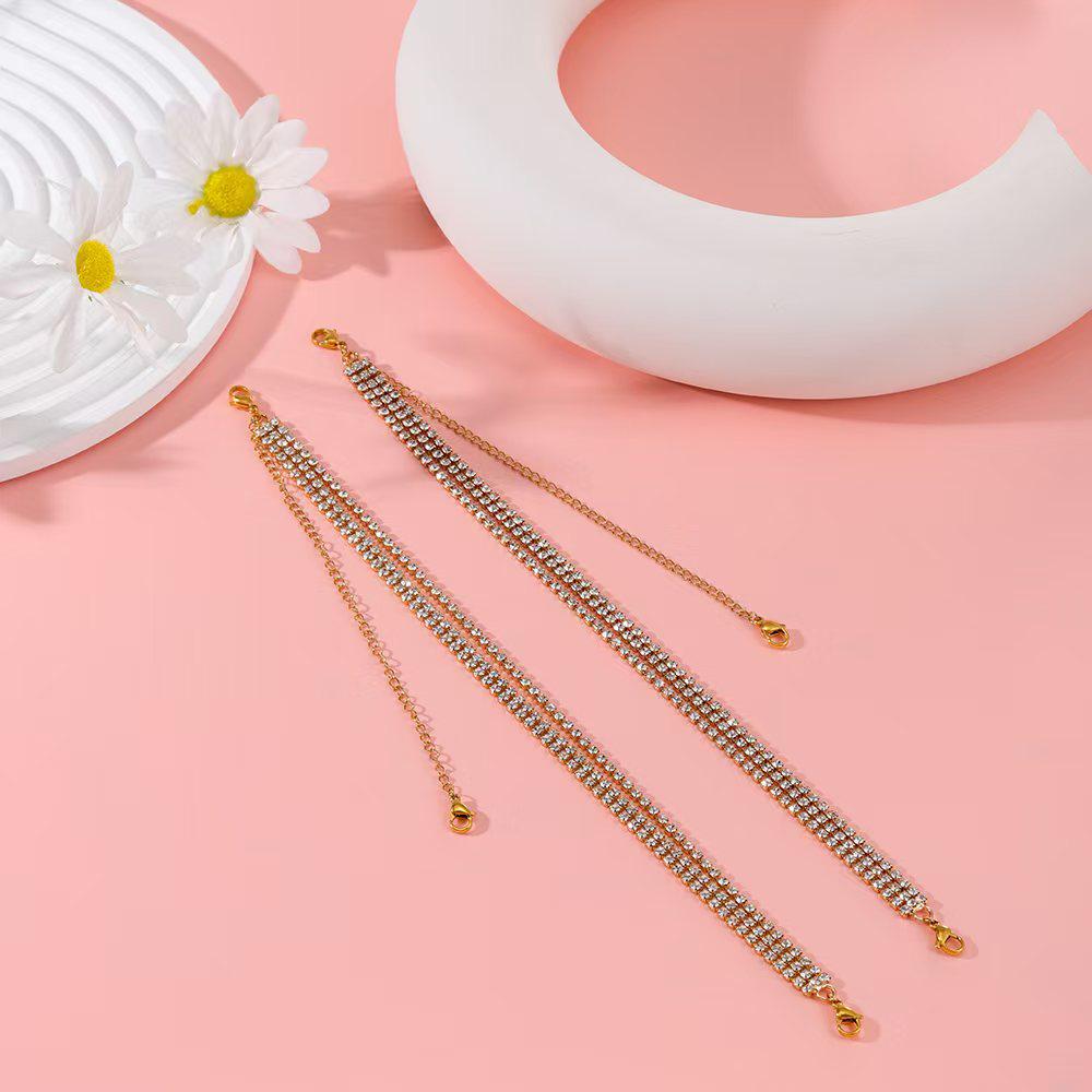 

Fashion Adjustable Non-Slip Rhinestone Metal Bra Straps 2.2cm Hook