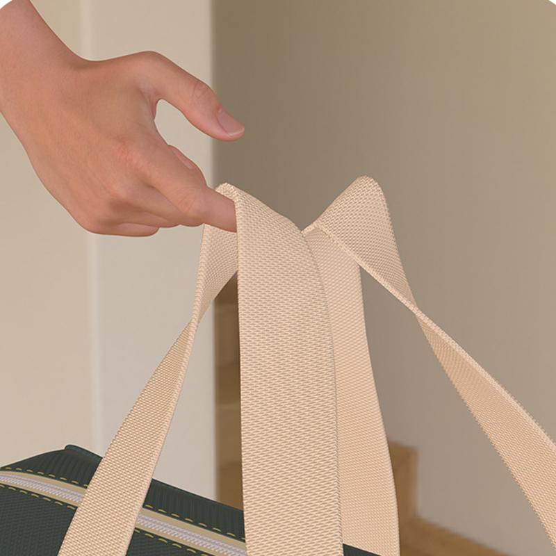 1 Home Large Capacity Moving Bag, Solid Color Non-Woven Portable Storage Bag, Suitable For Clothing, Quilts, Packing Bags