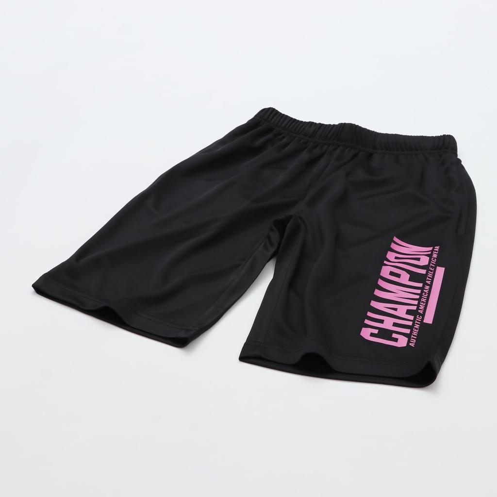 Champion Short Sleeve Crew Neck Tracksuit Set Rubber Print and Basic Light Size 120 Kids' (2-Piece Set), Quick-Drying T-Shirt Shorts, Sports,