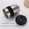 New Double-layer Vacuum Stainless Steel Thermos Cup Direct Drinking Coffee Cup with Lid Anti-scalding Water Cup Office Utility