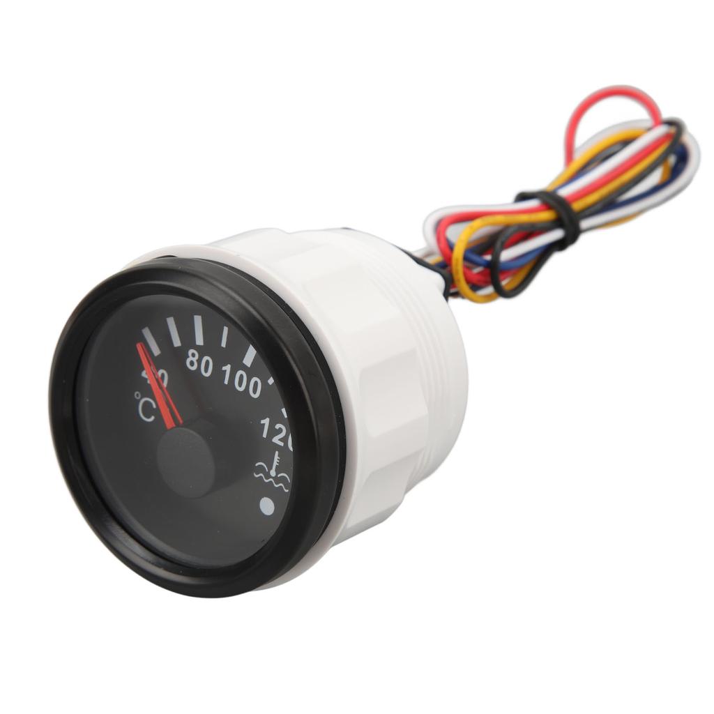 52MM Water Temperature Gauge 40 To 120 Degrees C  9 To 32V Pointer Water Temperature Meter with Backlight For RVs Yachts Fishing Boats