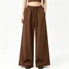 Women's pants fashion casual sweatpants versatile sweatpants wide-leg pants fleece loose trousers women