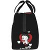 Asamike Lunch Bag, Cute and Stylish Betty Boop Lunch Box with Pockets, Insulated and Insulated, Perfect for Commuting, School, Picnics, and More. Unis