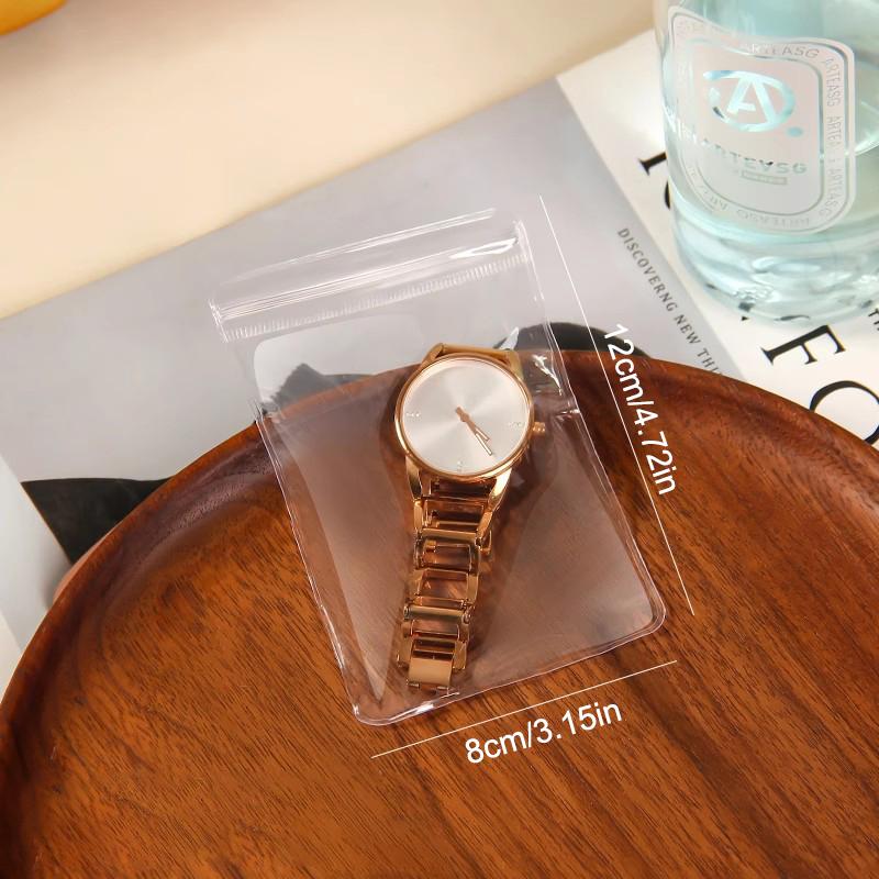 10Pcs Transparent PVC Jewelry Pouches Zip Storage Bag For Earring Necklace Jewelry Anti-Oxidation Display Packaging Bags