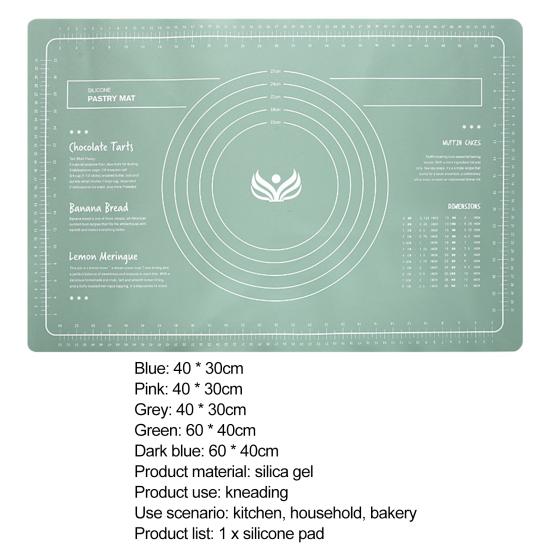 Useful Non-Fading Baking Lightweight Cookie Cake Baking Mat Tool for Kitchen Dough Rolling Pad